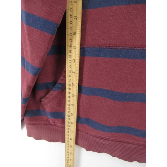 LL Bean Sweatshirt Large Rugby Henley Pullover Striped Pockets Preppy - Picture 4 of 11